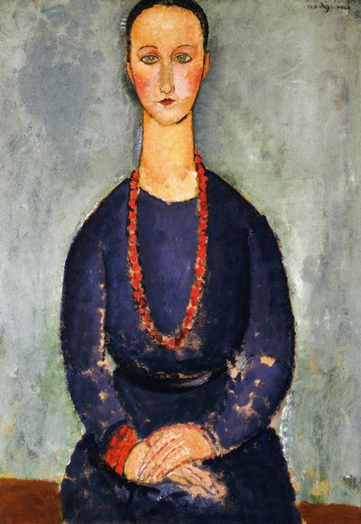 The Red Necklace by Amedeo Modigliani